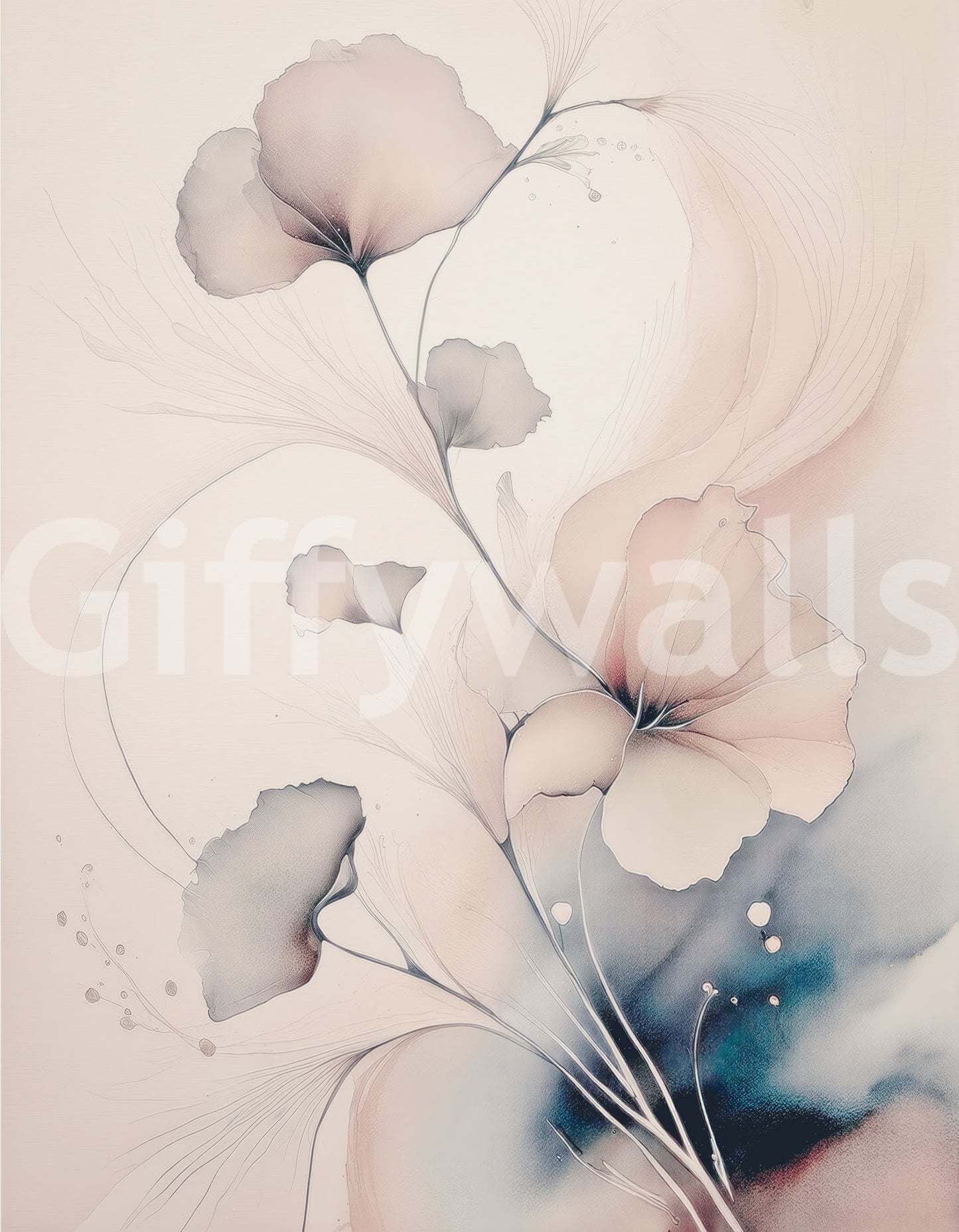 Pastel Blossom Daydream Wall Mural