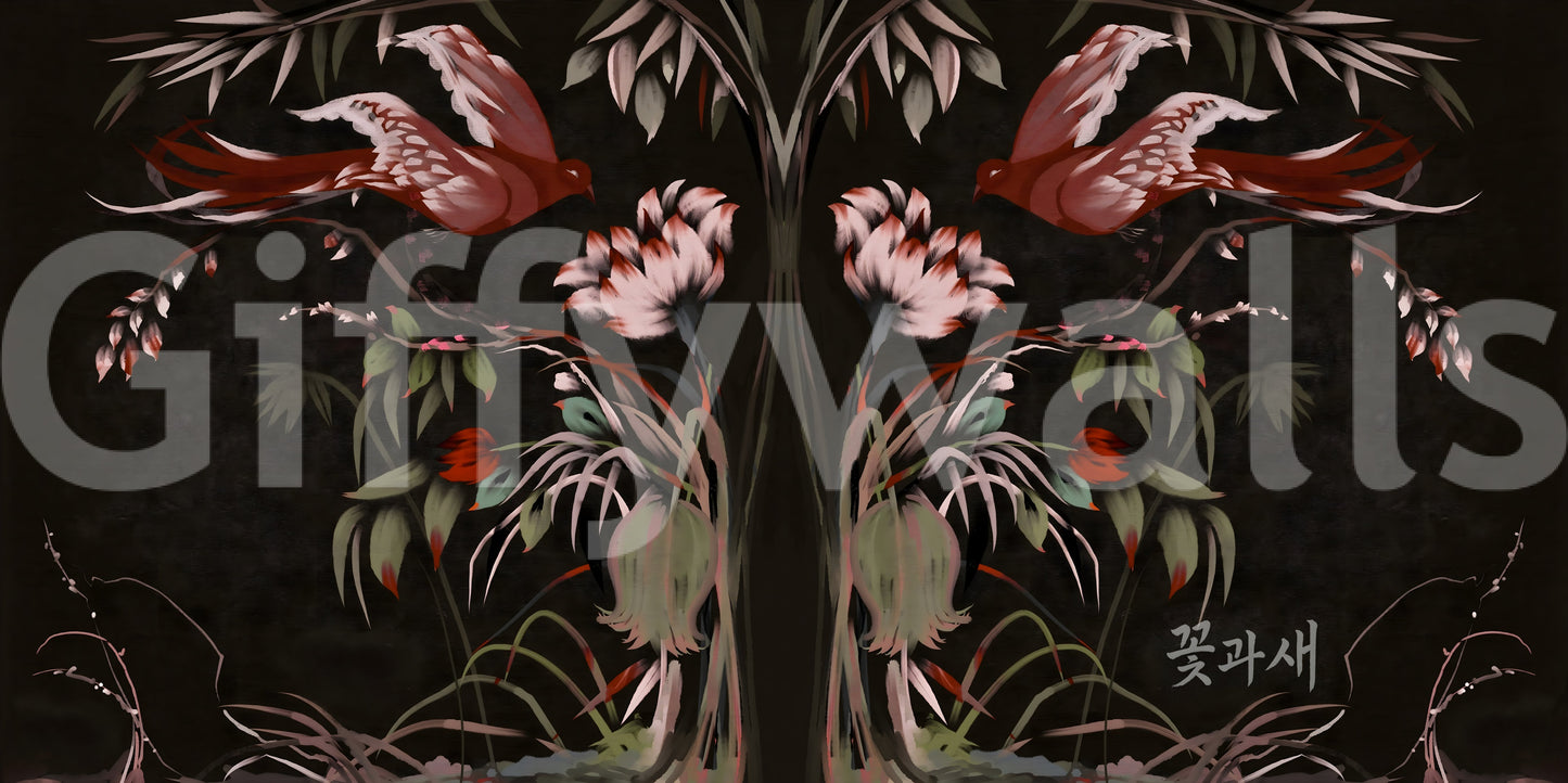 Heaven's Birds Joseon Wall Mural