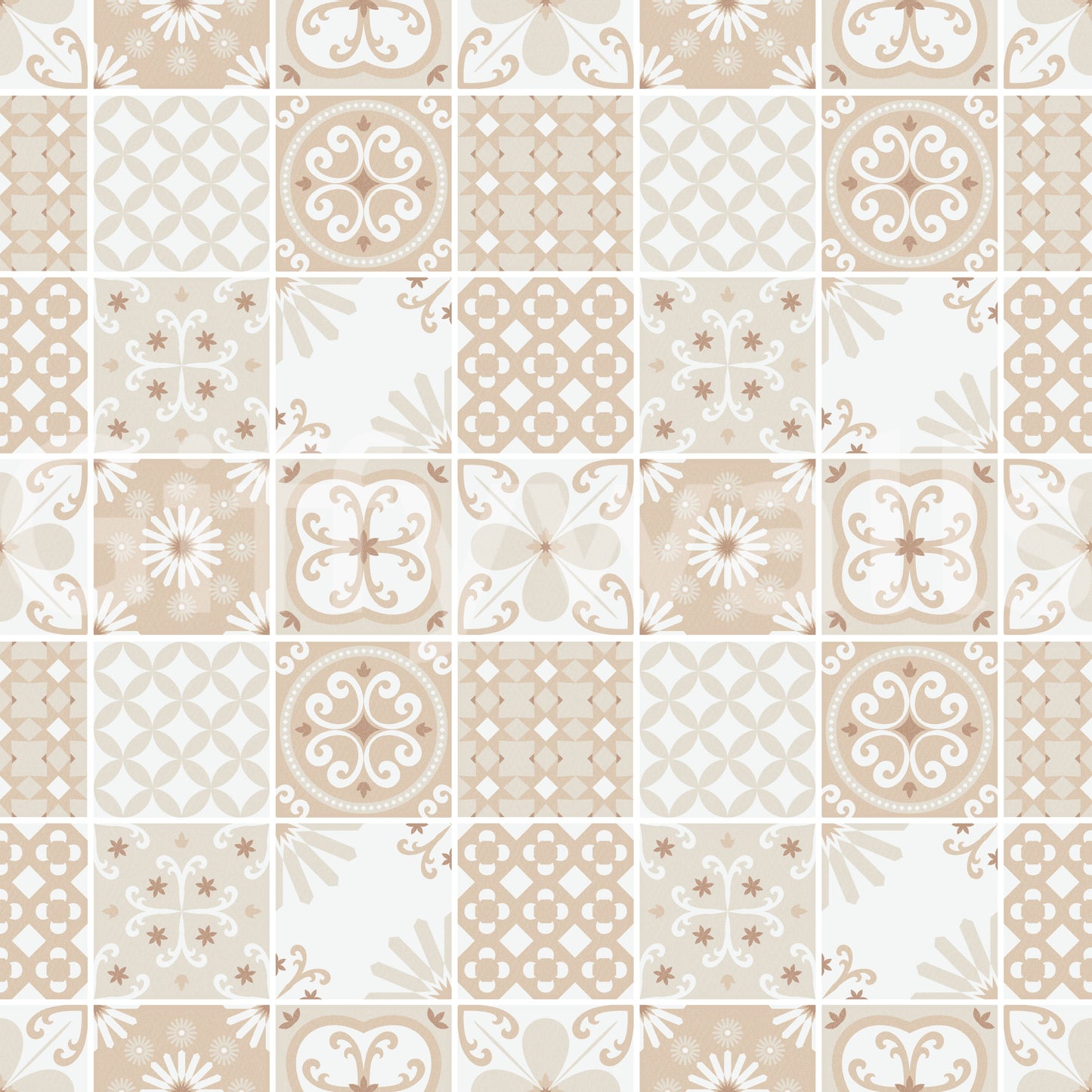 Vintage Folk Tiles – Sand Beige