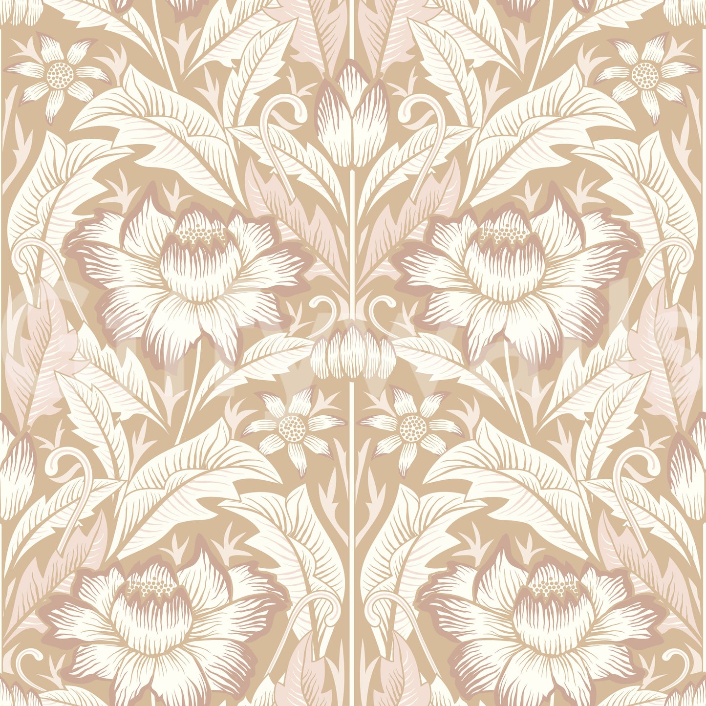 Timeless Garden – Sand Beige Wallpaper⁠