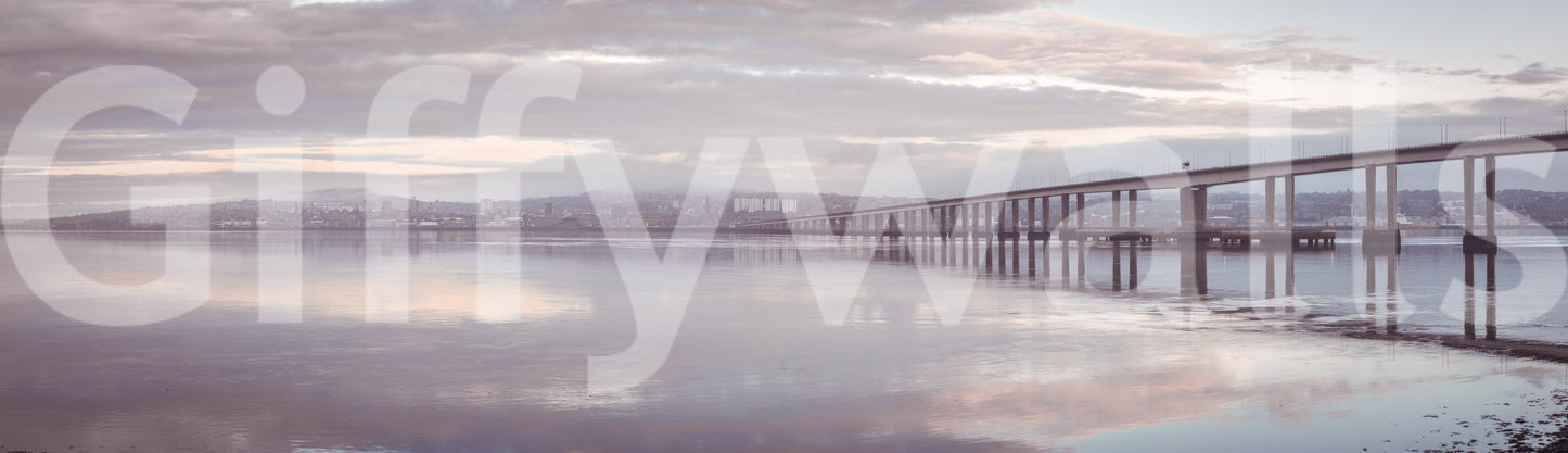 Office decor wallpaper Misty Bridge abstract modern perspective