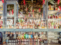 Stunning Elegant Bar Interior mural Illuminated bar view with diverse beverage selection.