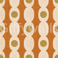 Classic mid-century shapes arranged in a clean, minimalist wallpaper design.