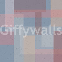 A calming wallpaper design with overlapping rectangular blocks in washed pastel tones.