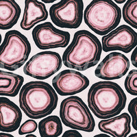 A vibrant pink geode wallpaper featuring layered stone patterns with dark accents.