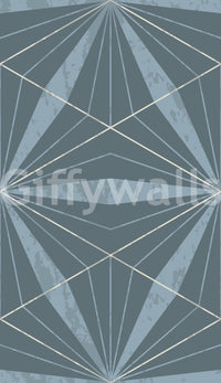 Striking Art Deco inspired Radiance mural showcasing linear fan artistry.