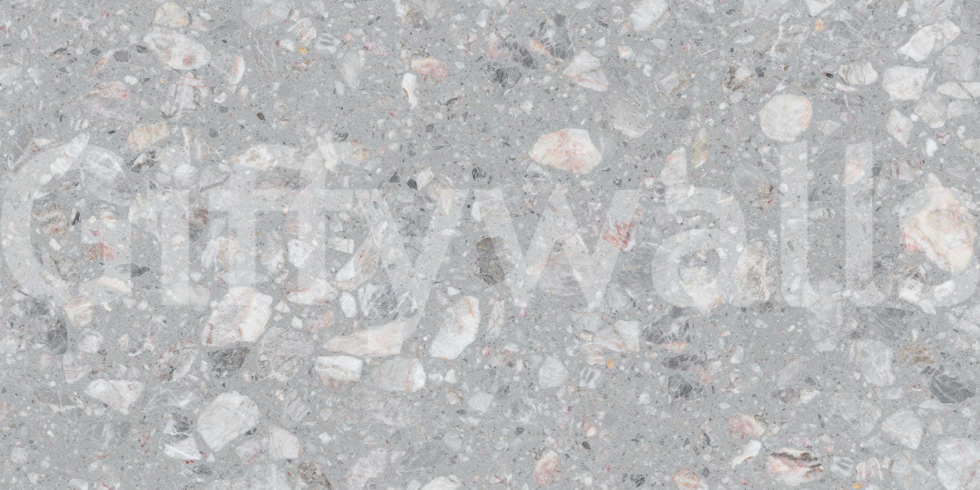 Mid-century Gray Terrazzo wallpaper. Mixed color specks look.
