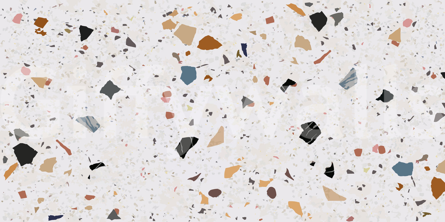 Seamless Terrazzo Chic pattern mural, perfect modern statement.