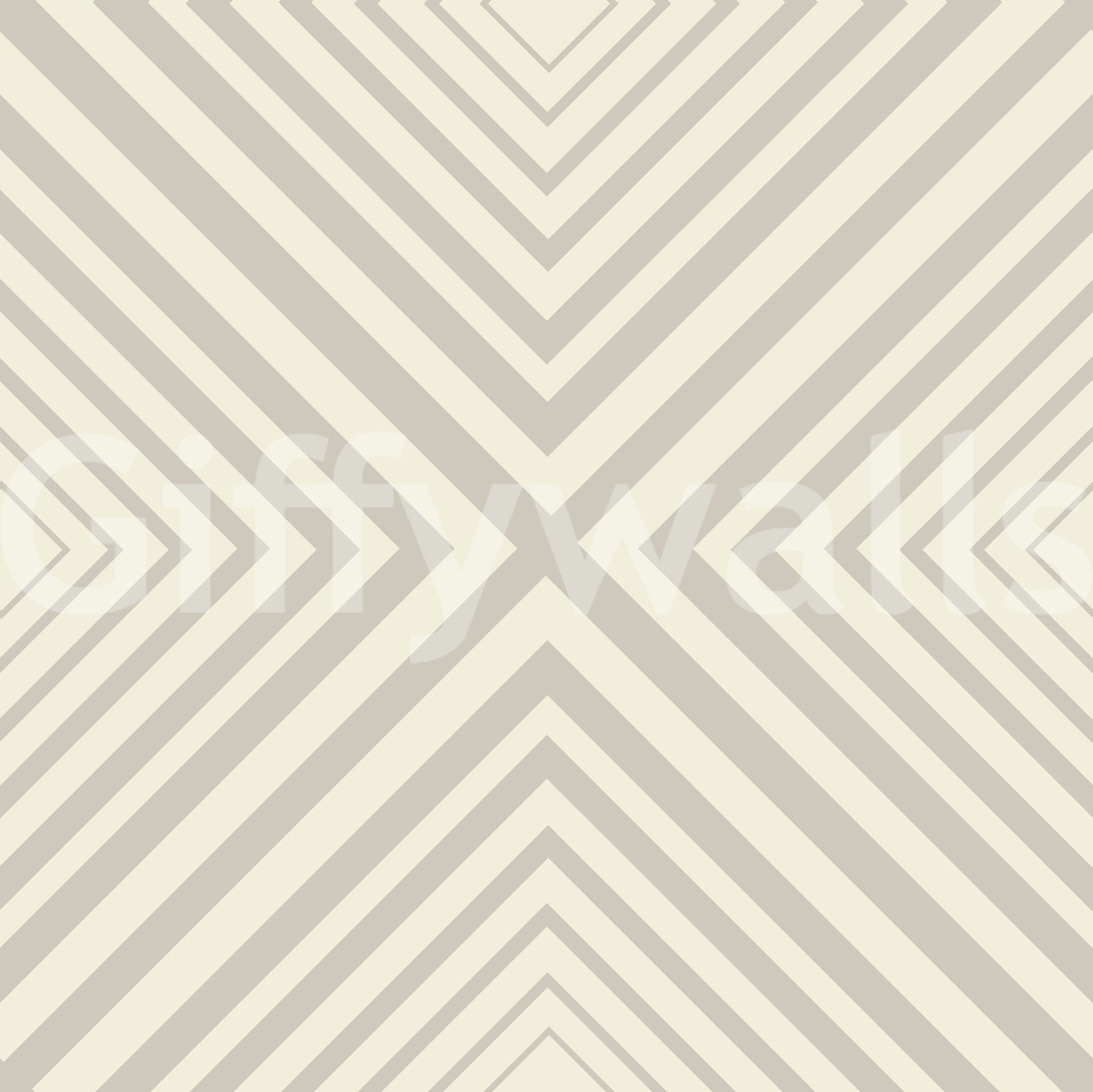Exquisite chevron wall mural, crisp intersecting lines, appealing minimalist aesthetic.