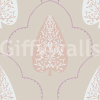 Peaceful Elegant Foliage blossom trail repeating artwork covering.