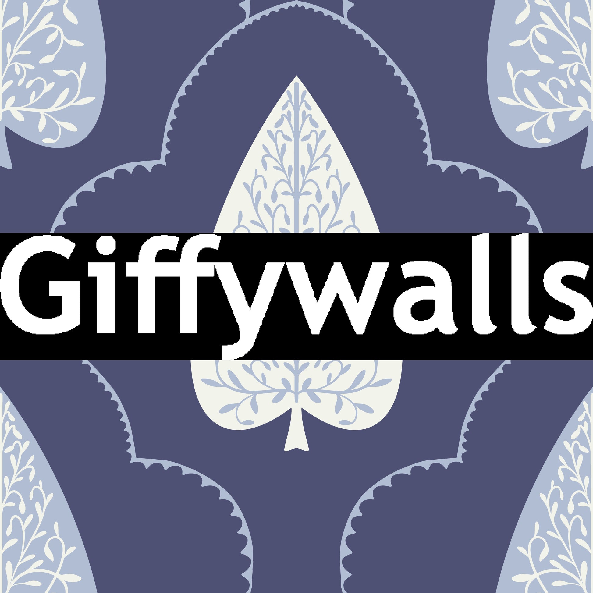 Quiet romantic aesthetic of Indigo Grove Botanical Echoes Wallpaper mural art.