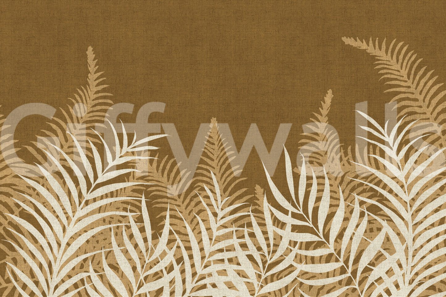 Artistic palm leaf arrangement, neutral jungle feel, wall decor.