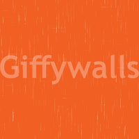 High-quality Mid Mod wall mural, deep orange, subtle distressed markings.