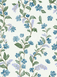 Modern Bluebell Bloom wall décor sweet cascading bloom illustration.