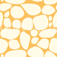 Artisan Pebble Pattern wall mural, playful yet sophisticated interlocking forms.