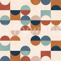 Mod Blocks pattern wallpaper for walls, vintage style aesthetic.