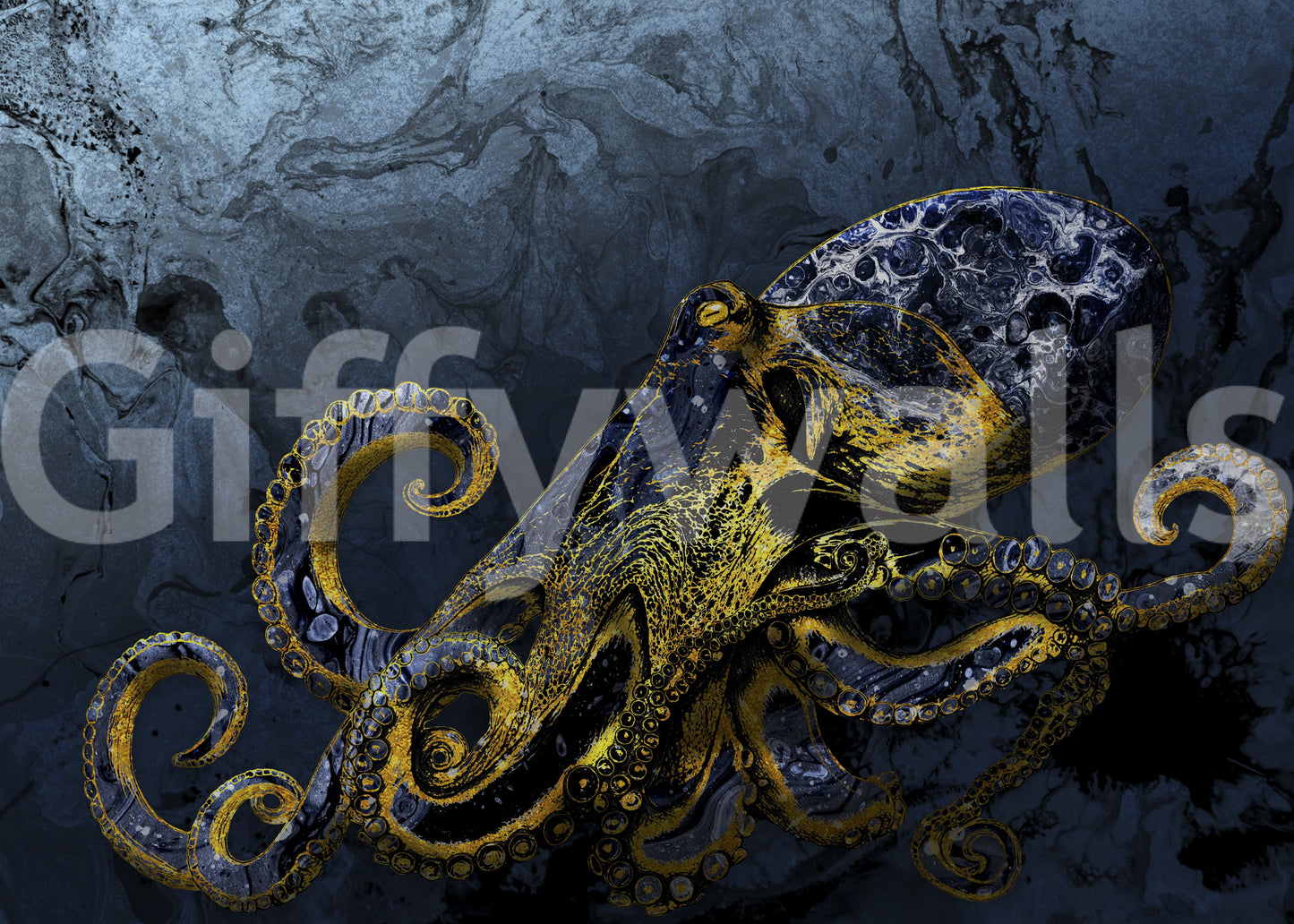 Octopus Majesty Wall Mural