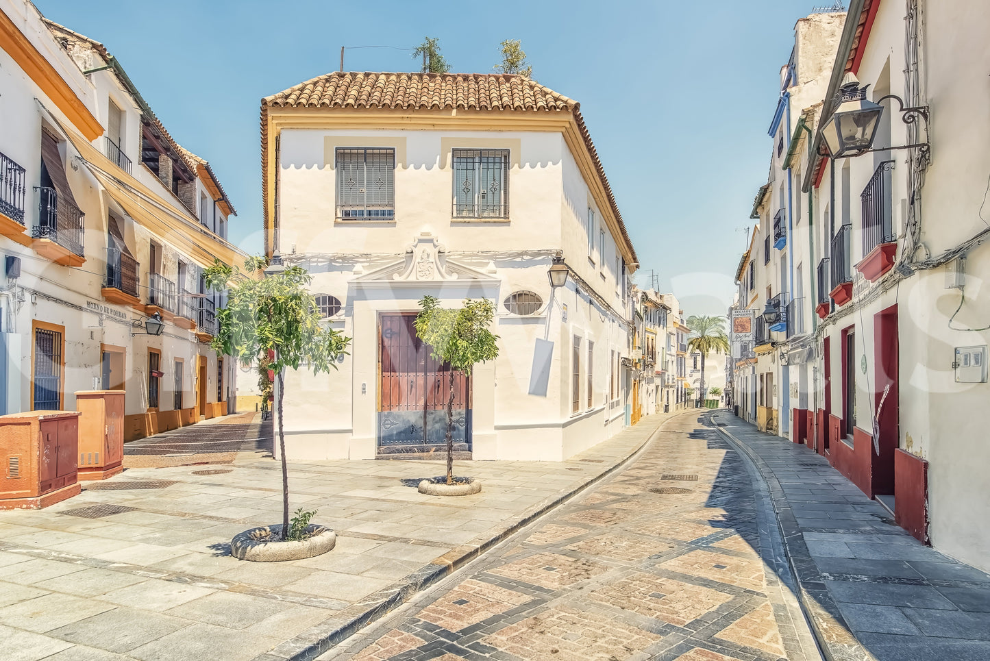 Spanish Street Charm Wall Mural