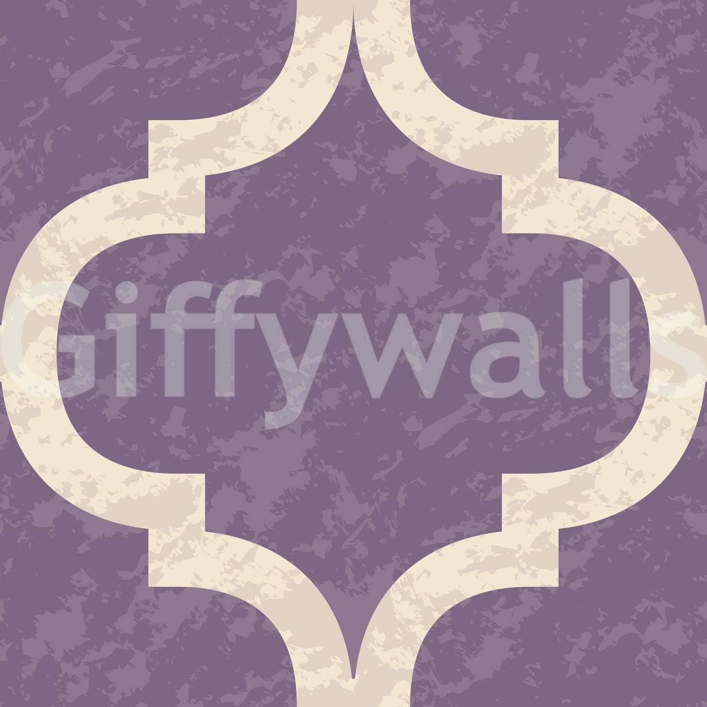 Moroccan Ogee - Grey Purple Wallpaper⁠