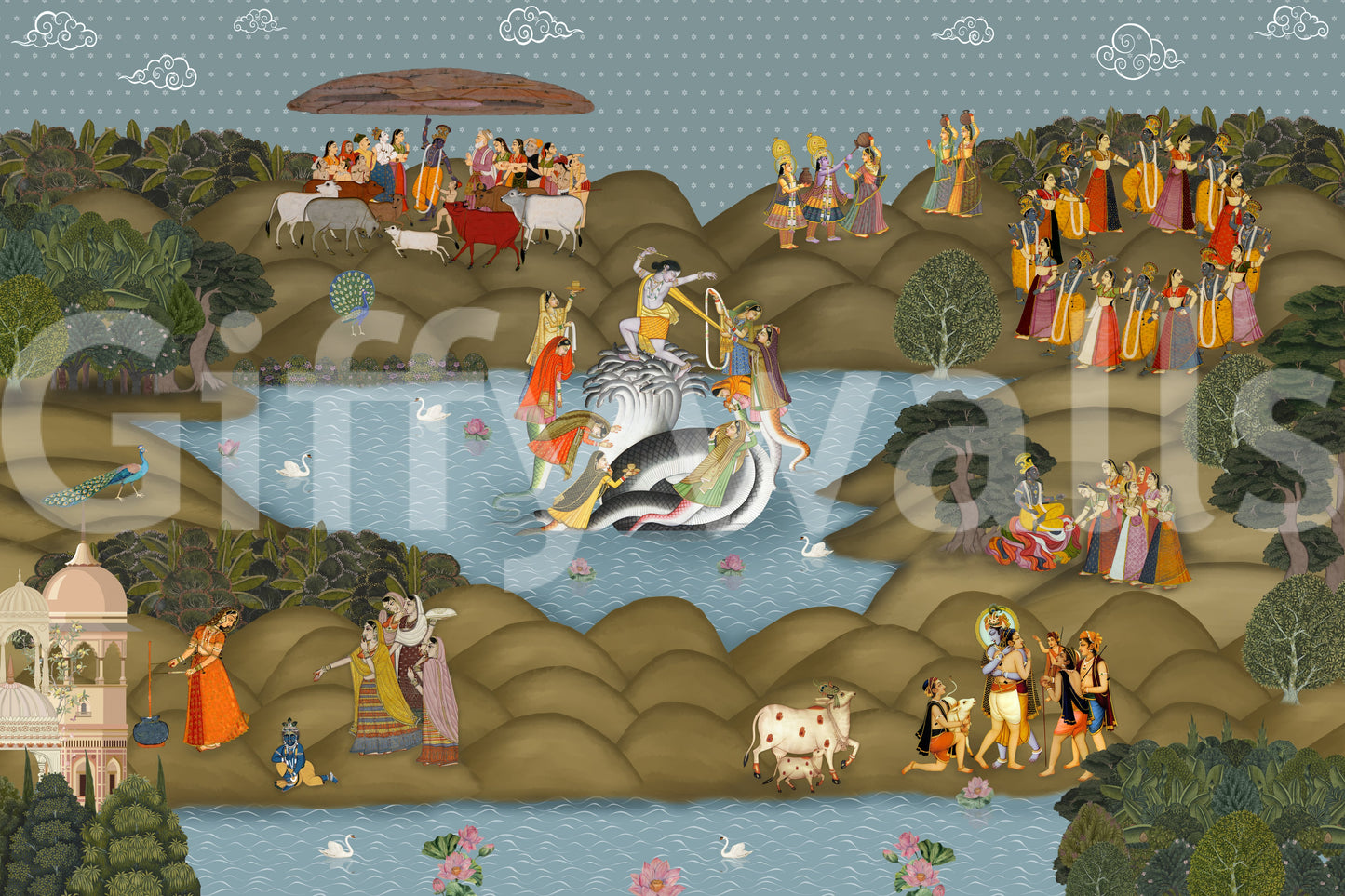 Kaliya Mardan Saga Wall Mural