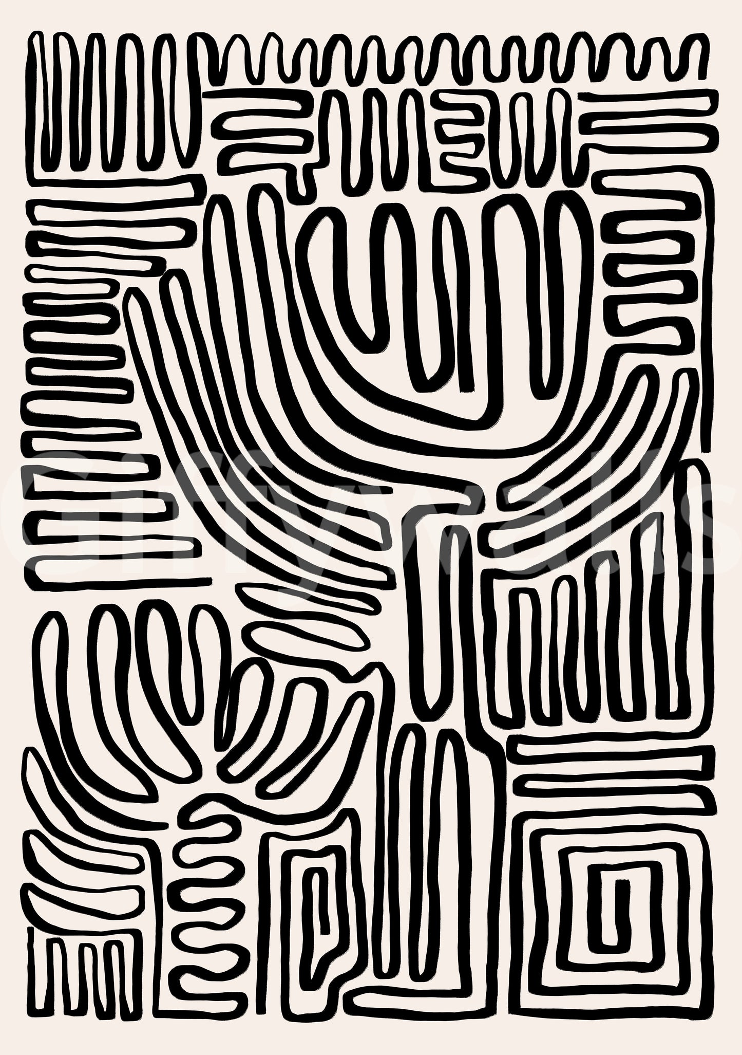 Tribal Echo Wall Mural