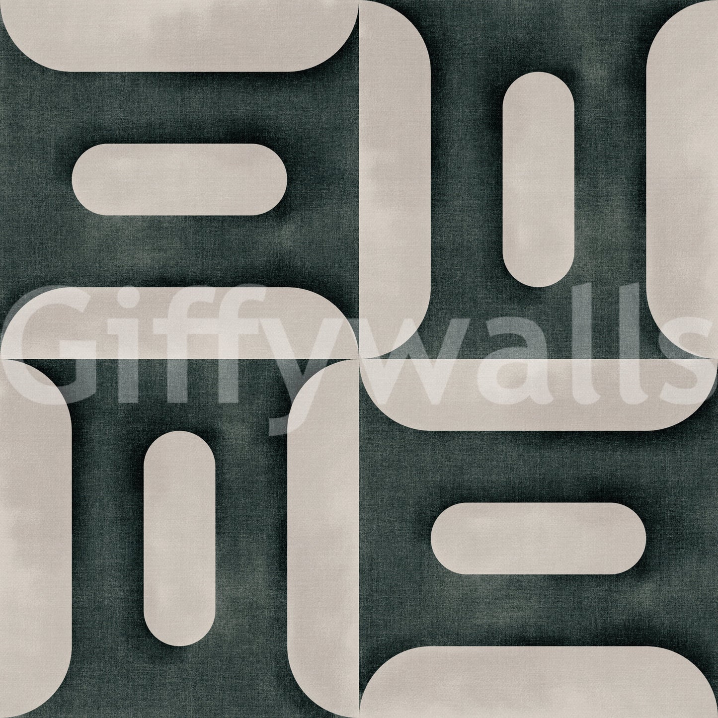 Modern Textured Geometries Vintage Denim Wallpaper⁠