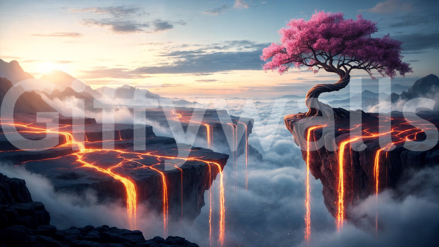 Ethereal Bloomscape Wall Mural