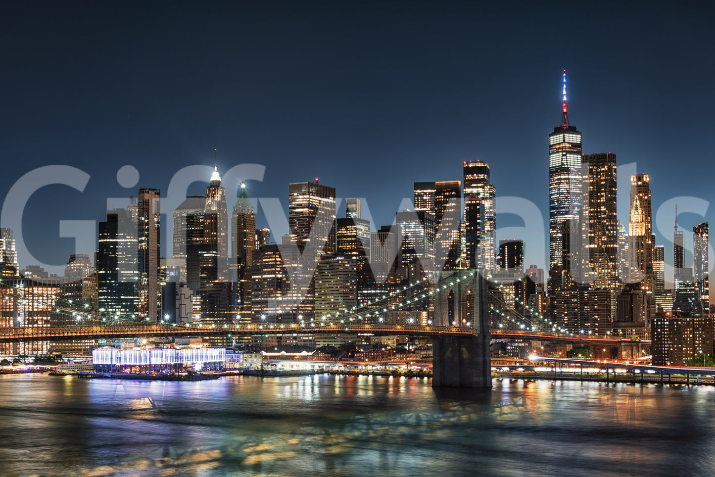 Urban Nightscape Wall Mural