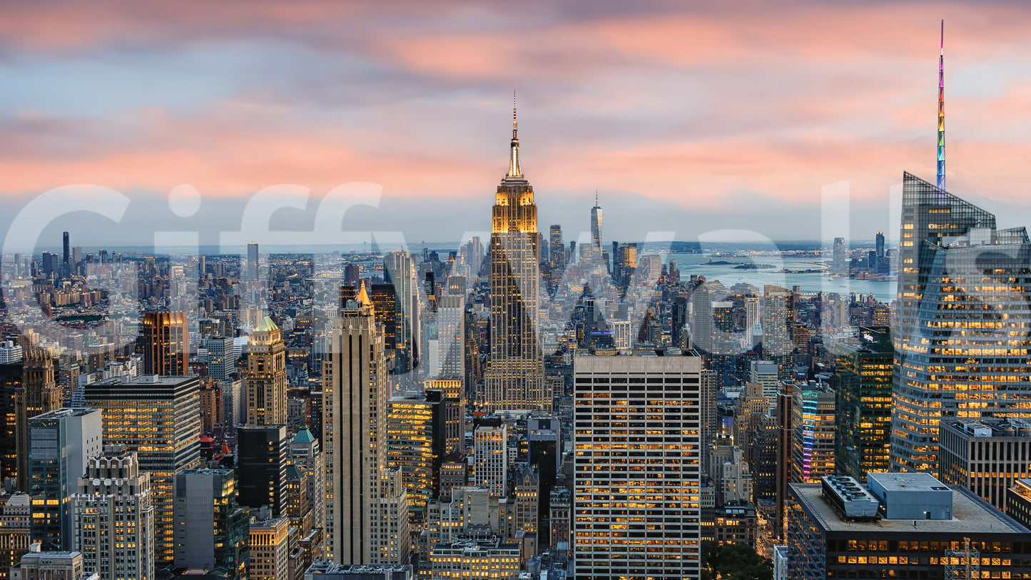 Manhattan Dawn Wall Mural