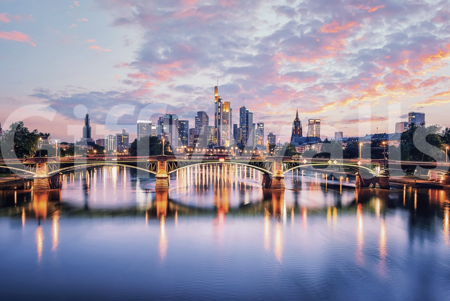 Frankfurt Dawn Wall Mural