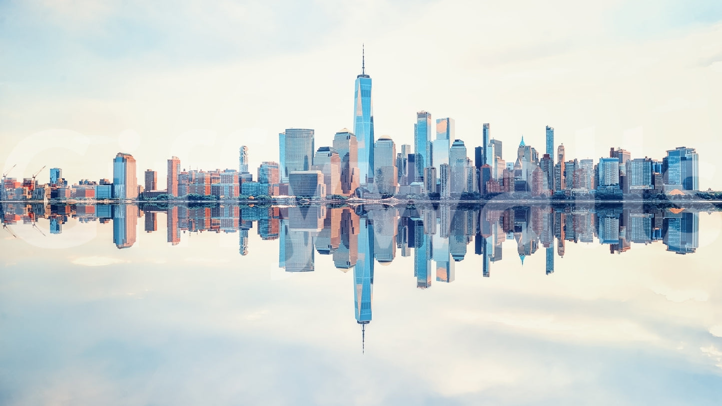 Mirrored Metropolis Wall Mural