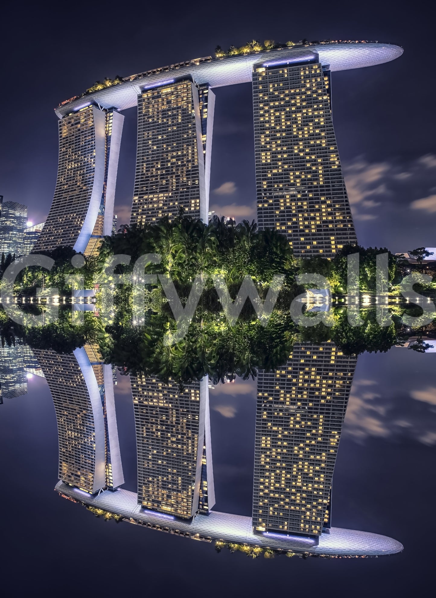 Singaore Reflection Wall Mural