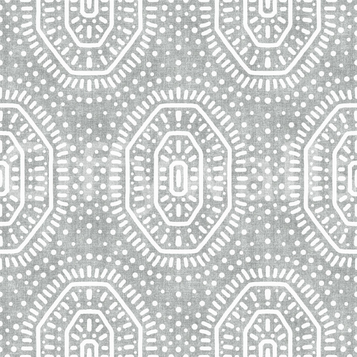 Boho Octagons Crochet Grunge Grey Clouds Wallpaper⁠