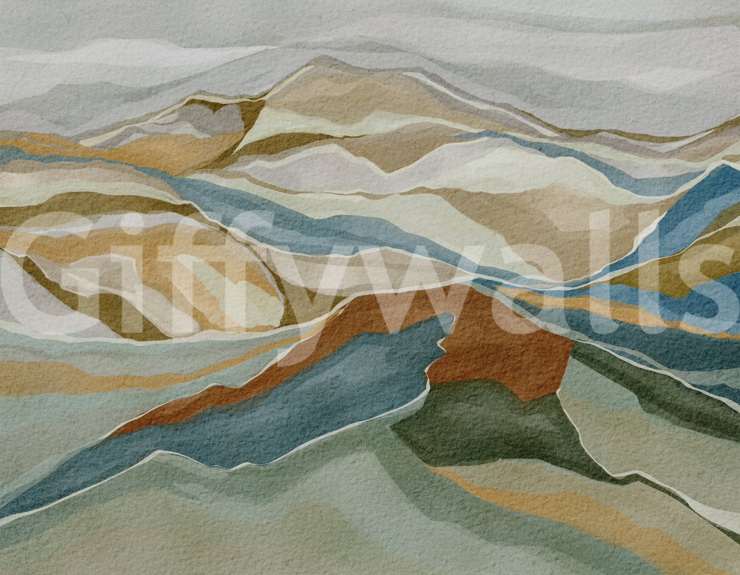 Mountain peaks Wall Mural