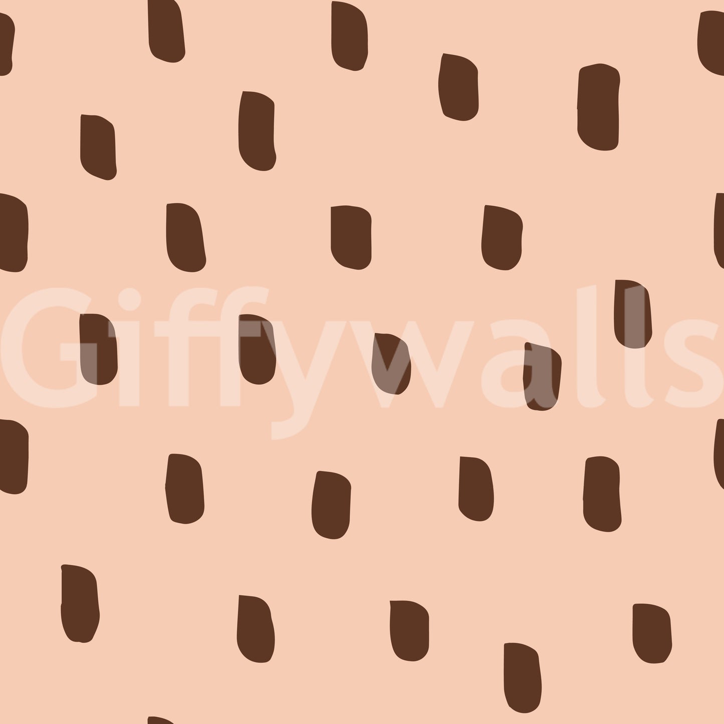 Mid Mod Wildflower Dots - Pink Brown  Wallpaper⁠