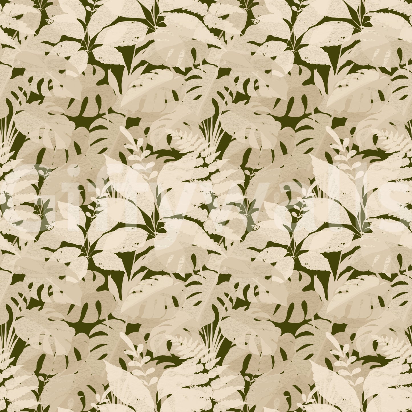 Serene Botanical Rustic Monstera  Wallpaper⁠