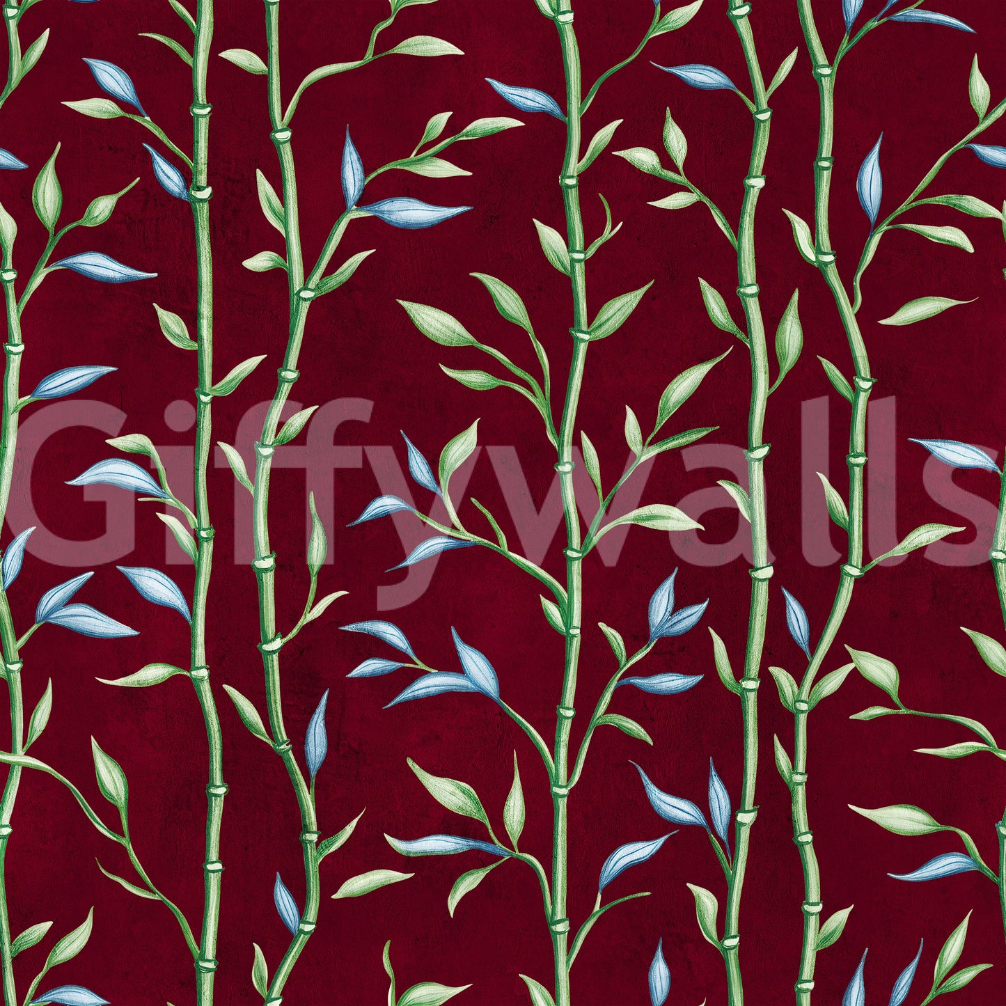 Bamboo Breeze Crimson Wallpaper⁠