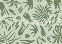 Verdant Shapes Harmony wall mural with calm natural design