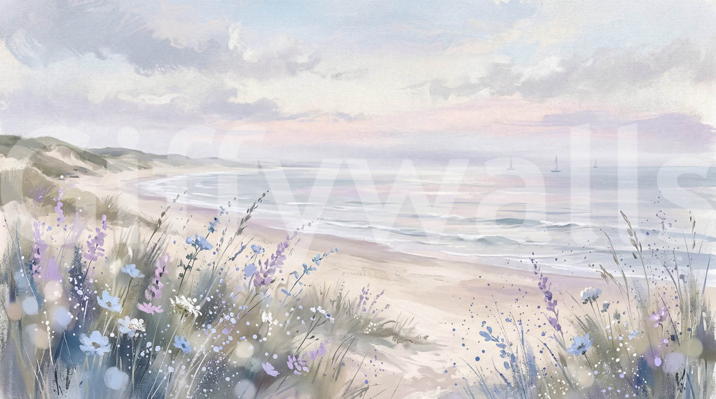 Seaside Serenity & Dune Blooms Wall Mural