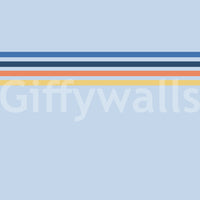 Retro Horizon Stripes wall mural with balanced color stripe composition