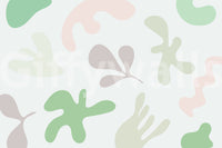 Soft Abstract Serenity mural featuring gentle form design