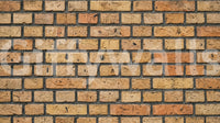Brick texture wall mural featuring warm sand tones and rough surface detail