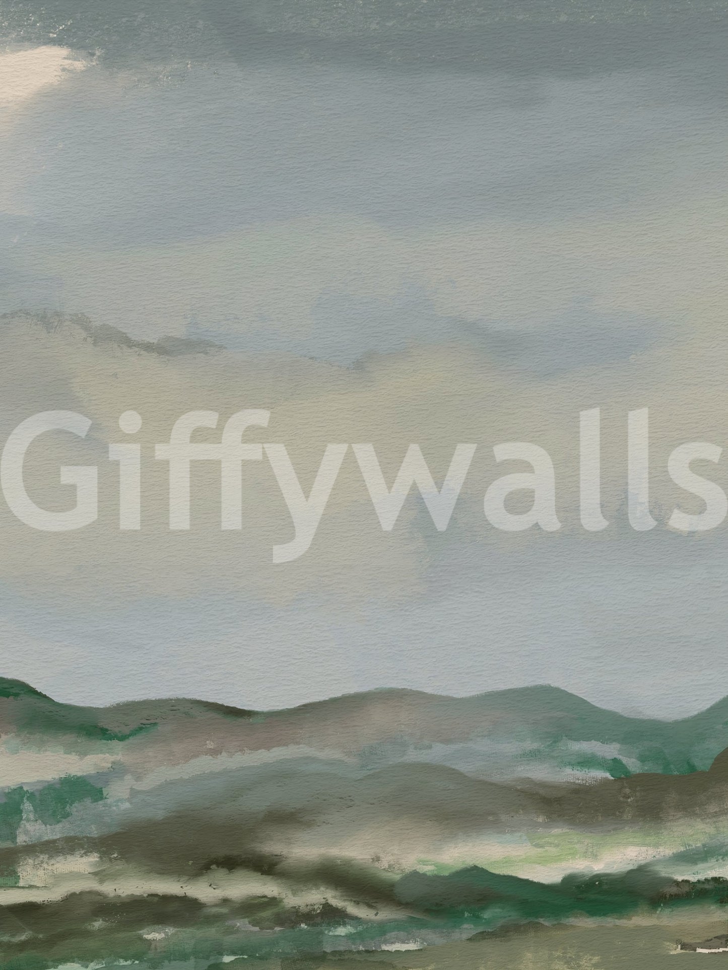 Serene Hillside Horizon Wall Mural