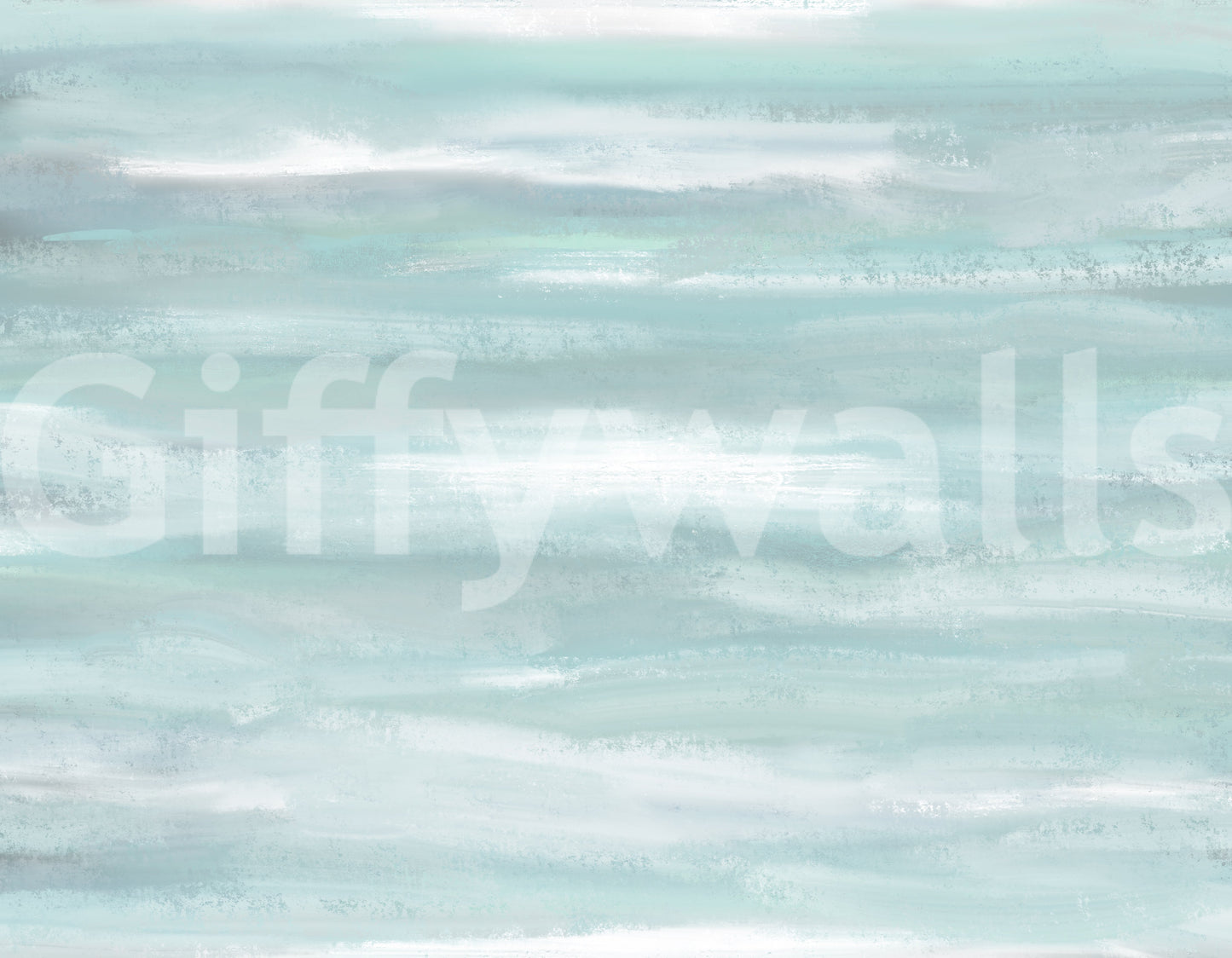 Aqua Horizon Strokes Wall Mural