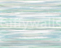 Cool coastal palette of the Water Hues wall mural in blue, mint, and grey