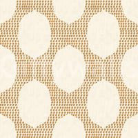 Warm, sandy tones give this beachy boho wallpaper a handmade mosaic look