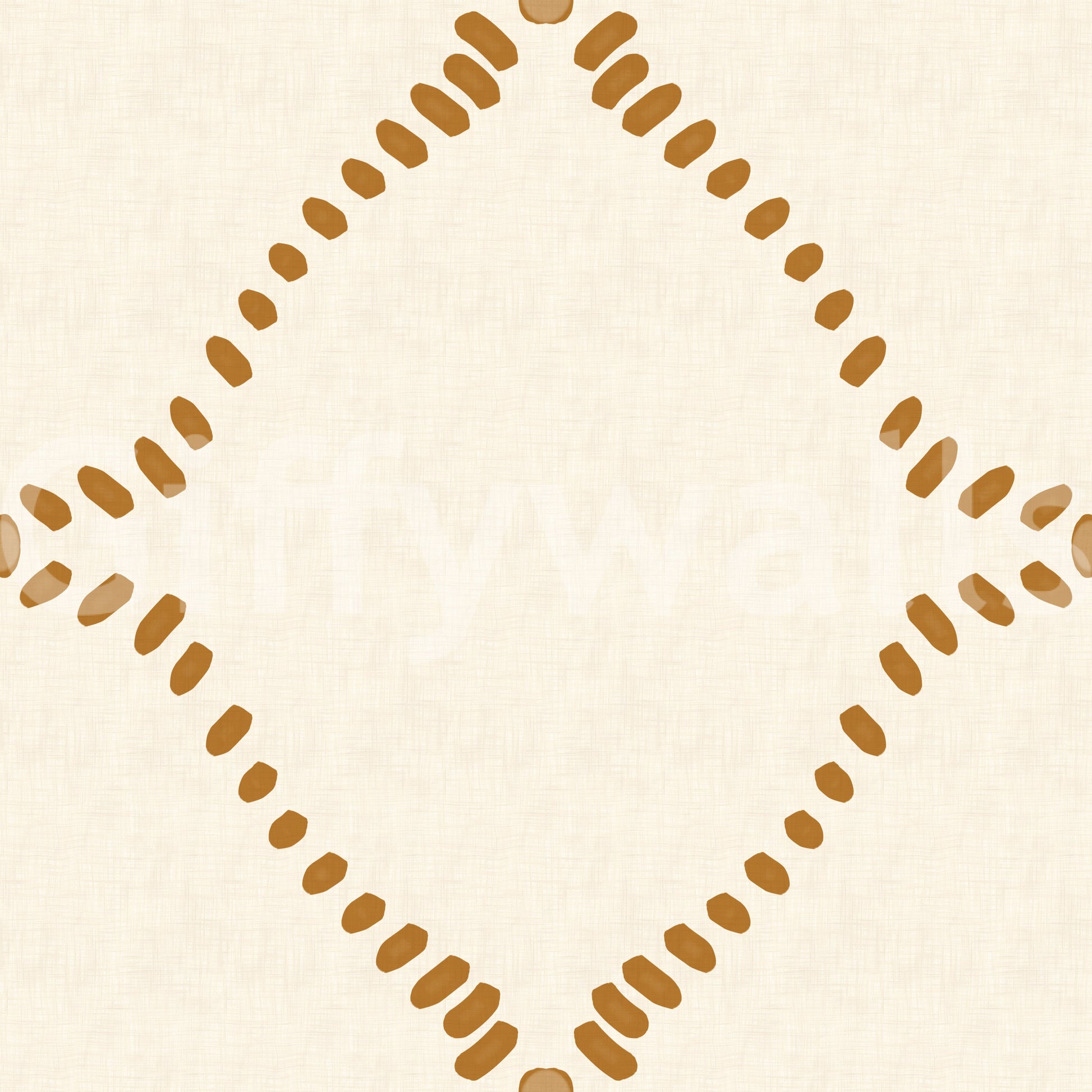 Honey gold and pale cream balance the Beachy Boho Lattice wallpaper.