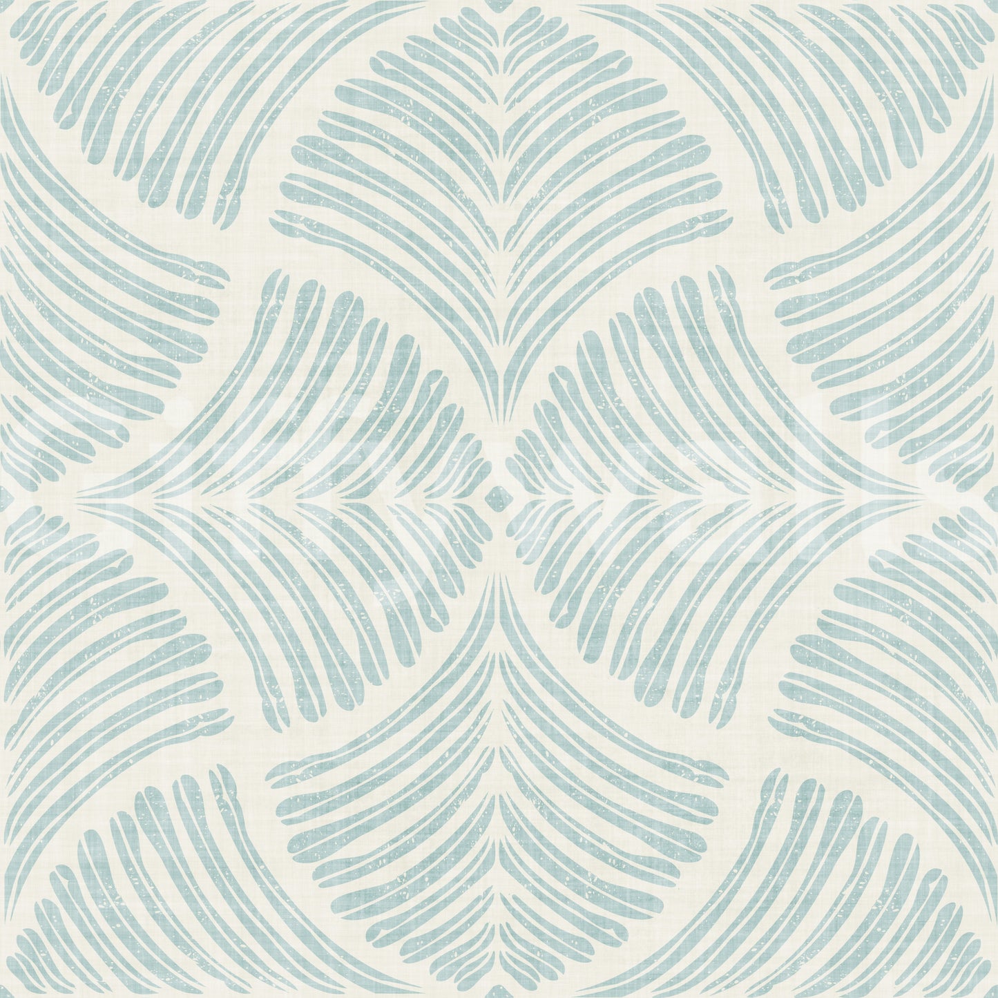 Blue patterns flowing across the elegant Pastel Blue Textured Scallops Fan wallpaper.