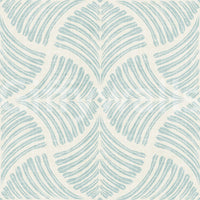 Blue patterns flowing across the elegant Pastel Blue Textured Scallops Fan wallpaper.