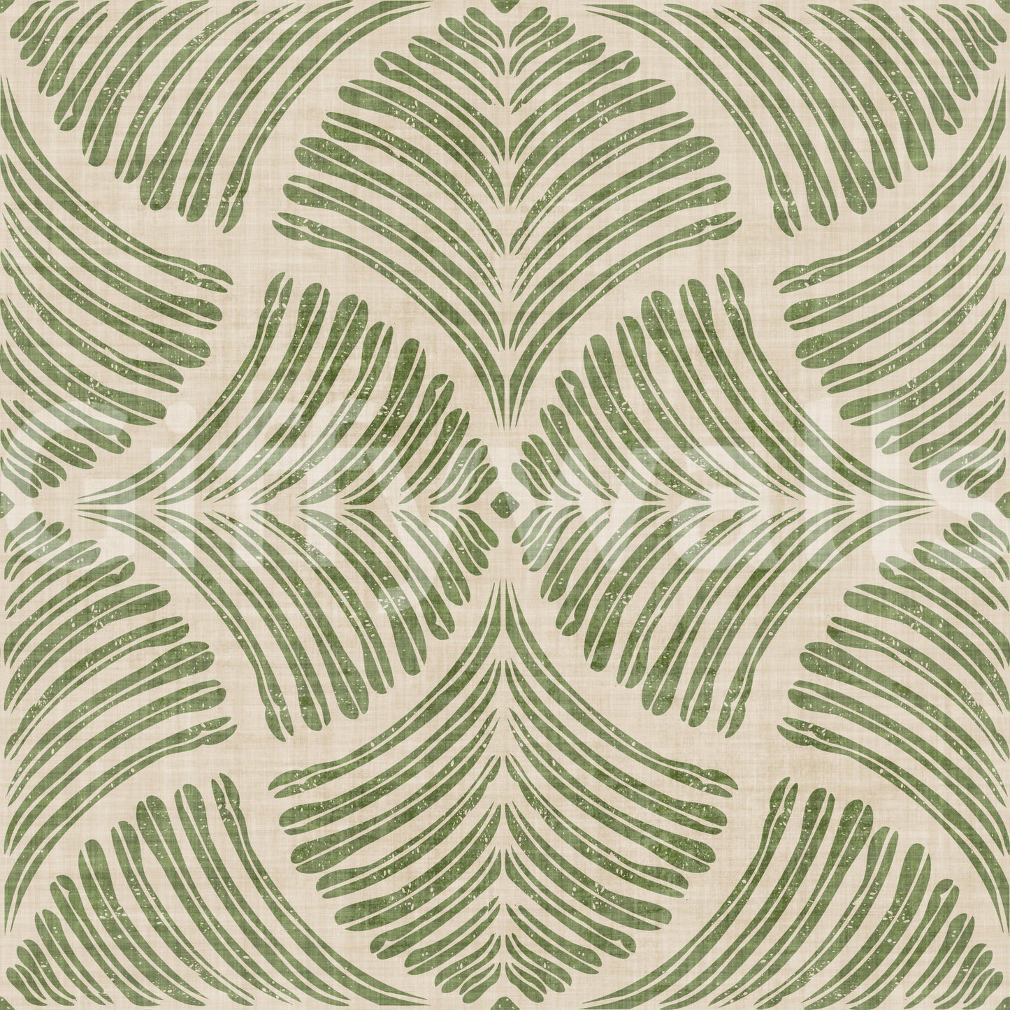 Cream negative space keeps the Scallops Fan wallpaper light and minimalist.